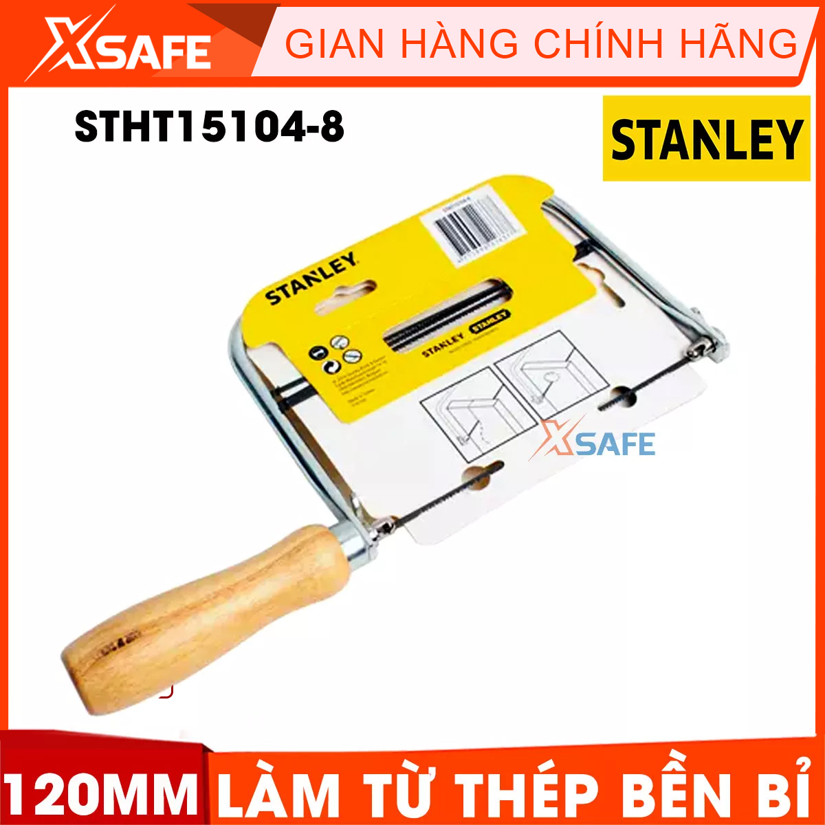 Cưa lọng cầm tay STANLEY làm từ lưỡi thép bền bỉ. Cưa cầm tay Stanley phần tay cầm êm ái, hệ thống răng cưa trên lưỡi đều và sắc bén, cưa được gia công tỉ mỉ