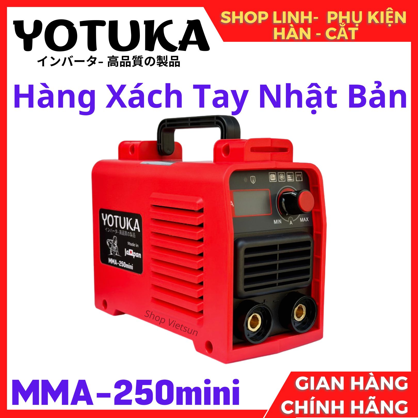 Máy hàn điện tử YOTUKA 250a mini hàng xách tay Nhật Bản chính hãng