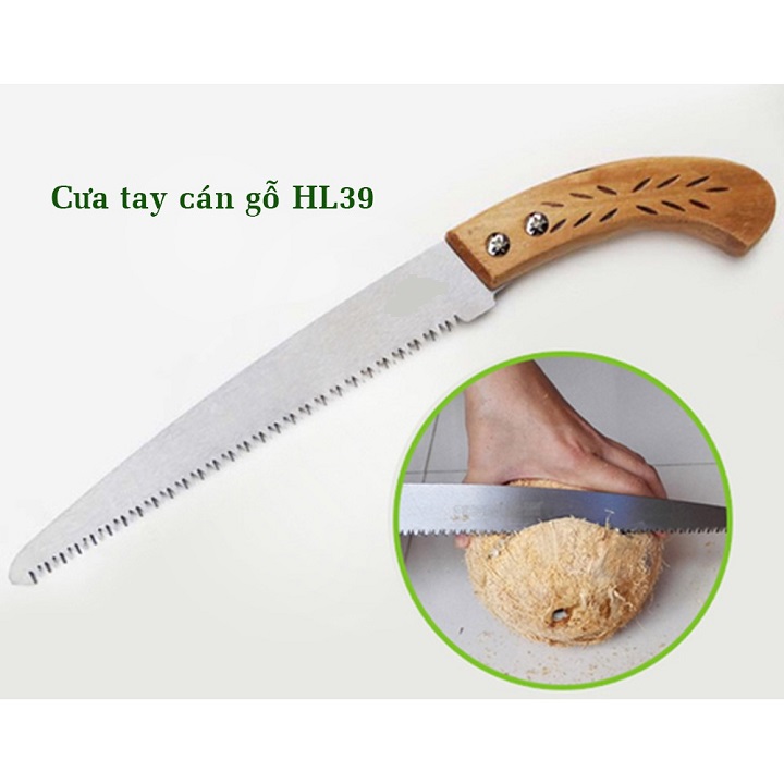 Cưa cành cây - cán gỗ 28cm - cưa cầm tay