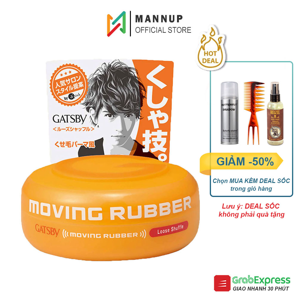 Sáp Vuốt Tóc Gatsby Moving Rubber Loose Shuffle 80g - Wax Tạo Kiểu Tóc Chính Hãng