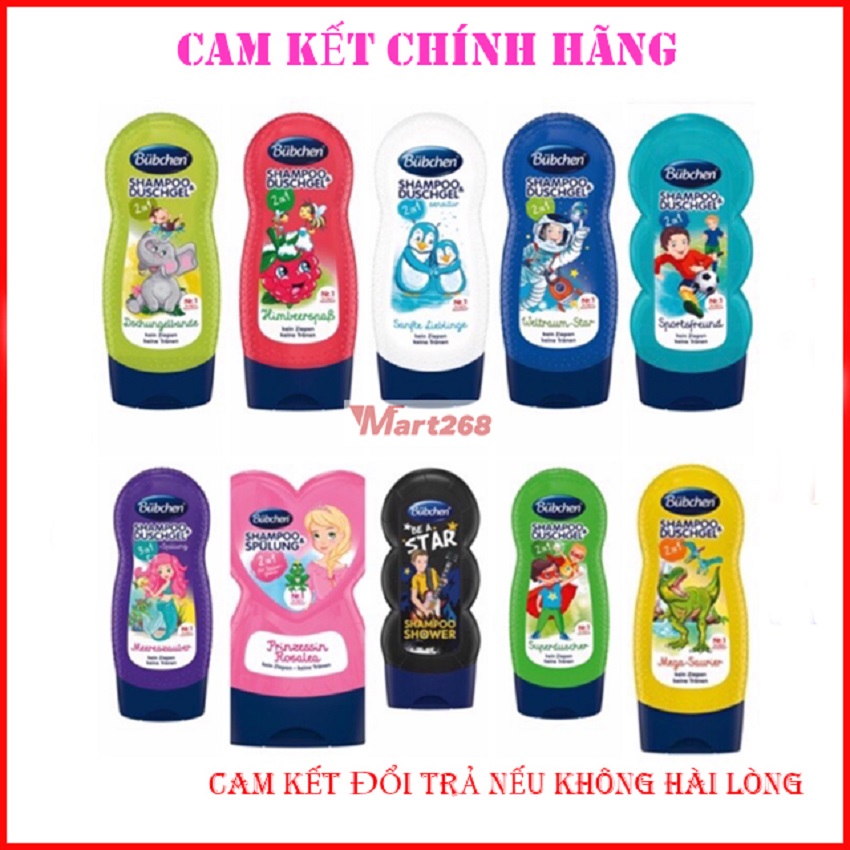 Sữa tắm gội bubchen đức 230ml được chiết xuất từ thiên nhiên an toàn cho trẻ từ sơ sinh- sữa tắm, dầu tắm gội cho trẻ em