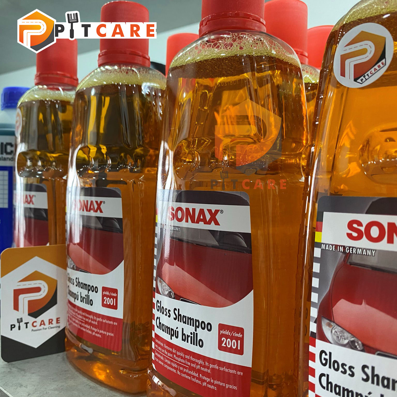 Nước rửa xe đậm đặc sonax gloss shampoo 1l cao cấp nhiều bọt siêu sạch hiệu ứng cánh sen