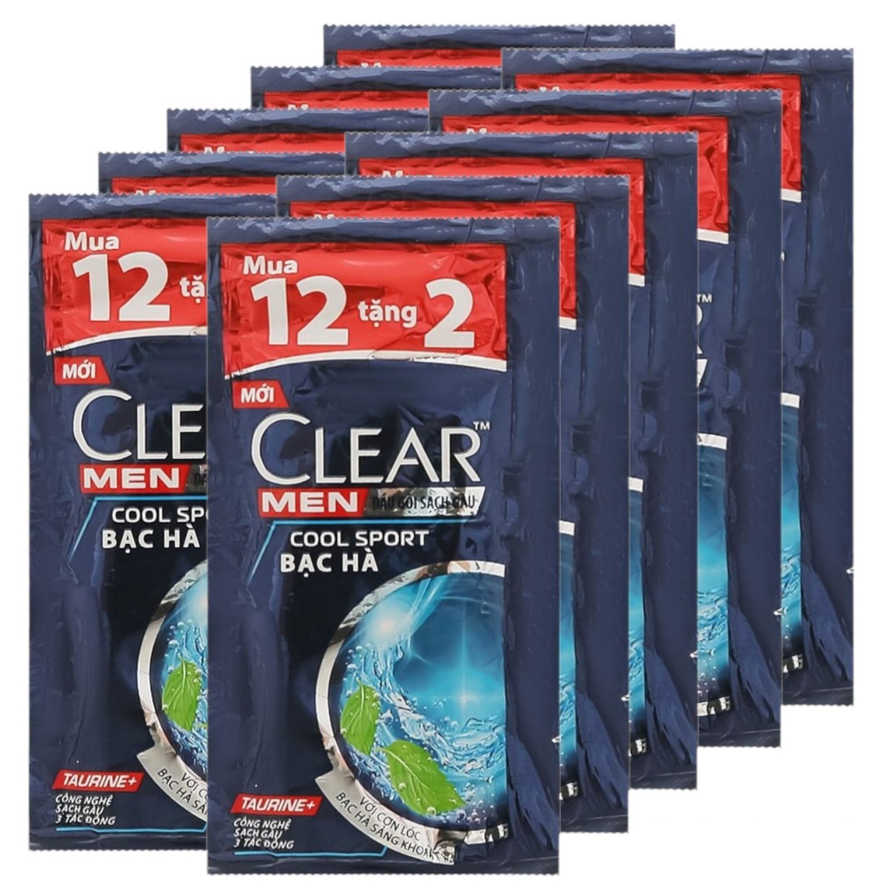 50 gói dầu gội clear men bạc hà mát lạnh