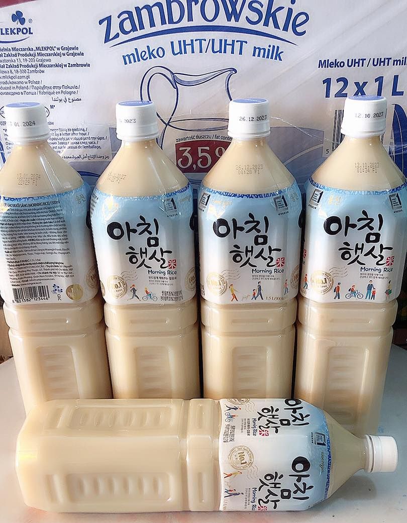 Nước gạo buổi sáng rice morning 1.5l của hàn quốc - date 28/02/2025