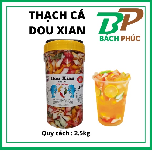 Thạch hoàng huy cá 4 màu 2.5kg- kho pha chế bách phúc đà nẵng kho pha chế đà nẵng