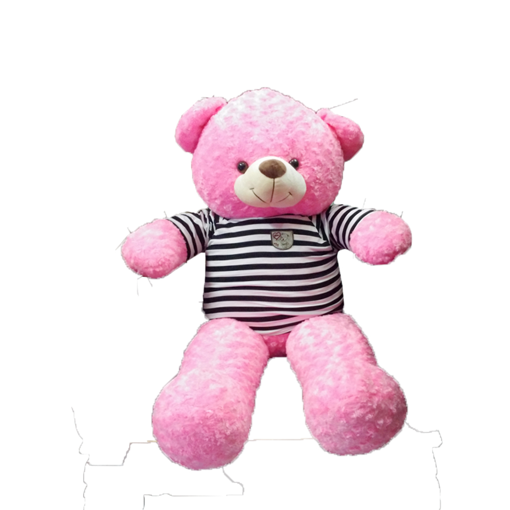 Gấu bông cao cấp Teddy áo thun Benny màu hồng khổ vải 1m2-TEDDYHTM1 (nhà bán hàng Diabrand)