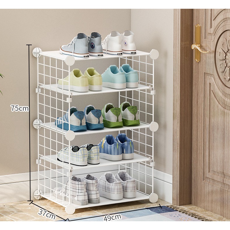 Kệ giày lắp ghép bằng lưới sắt chắc chắn-tiện lợi nhiều mẫu mã