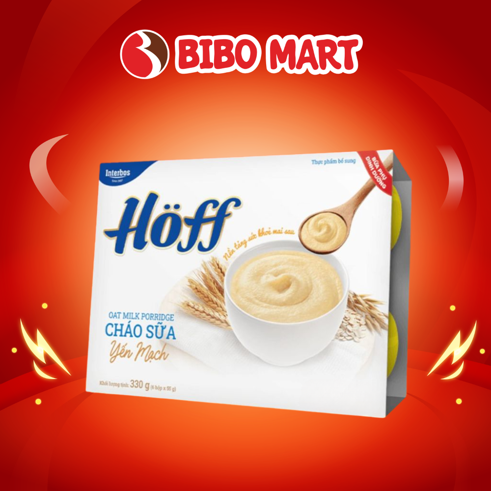 Cháo Sữa Yến Mạch Hoff Bố Sung Canxi Cho Bé Lốc 6 Hộp - Bibo Mart