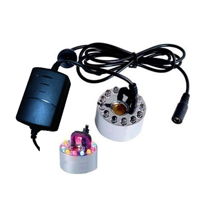 Máy Tạo Khói jeneca 12 led đổi màu (gồm nguồn) tạo sương mù cho bể cá hòn non, tiểu cảnh