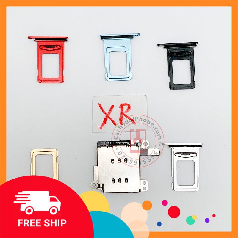 Ổ 2 sim và khay 2 sim ip xr