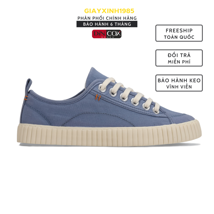 Giày thể thao Nam Nữ, Dincox shoes D27 Denim, Chất vải Canvas nhập khẩu mềm êm, đế cao su lưu hóa mềm. Giày thể thao kiểu dáng cố điển phù hợp cho mọi dịp vui chơi. Giày vải đế bằng - giayxinh1985