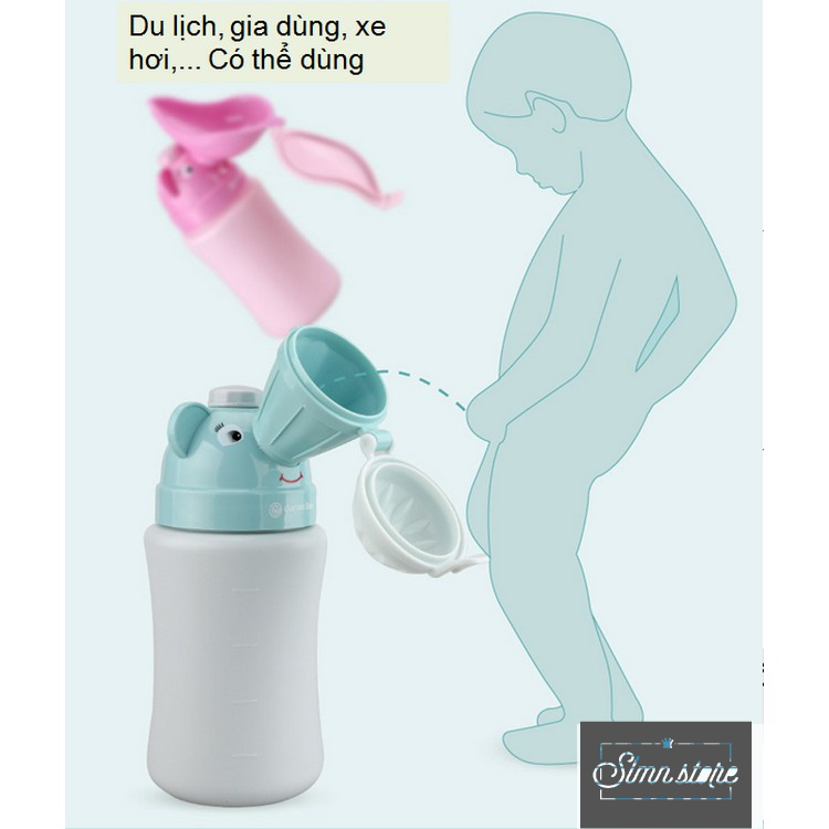 Bình đi tiểu mini tiện dụng cho bé khi du lịch, trên xe hơi, xe ôtô, bệnh viện.