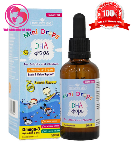 Giảm giá DHA mini drops của anh dành cho trẻ từ 3 tháng đến 5 tuổi, lọ 50ml