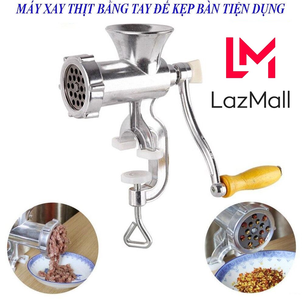  LazMall Xiaomi Đảm Bảo Chất Lượng... Cối Xay Thịt _ Máy Xay Thịt Bằng Tay Đế Kẹp Bàn Chắc Chắn Đa Năng Hợp Kim Nhôm Không Gỉ Nhỏ Gọn Tiện Dụng Máy Xay Thực Phẩm Bằng Tay - Xay Thịt Cua Cá - Tiện Dụng Cho Nhà Bếp Đảm Bảo Độ Nhuyễn Mịn 