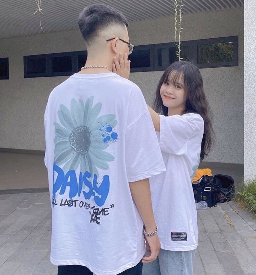 Áo Thun Nam Nữ Form Rộng Hàn Quốc IN BÔNG DAISY Vải Mịn Thoáng Mát, Thiết Kế Thời Trang, Kiểu Dáng Năng Động Trẻ Trung MS08