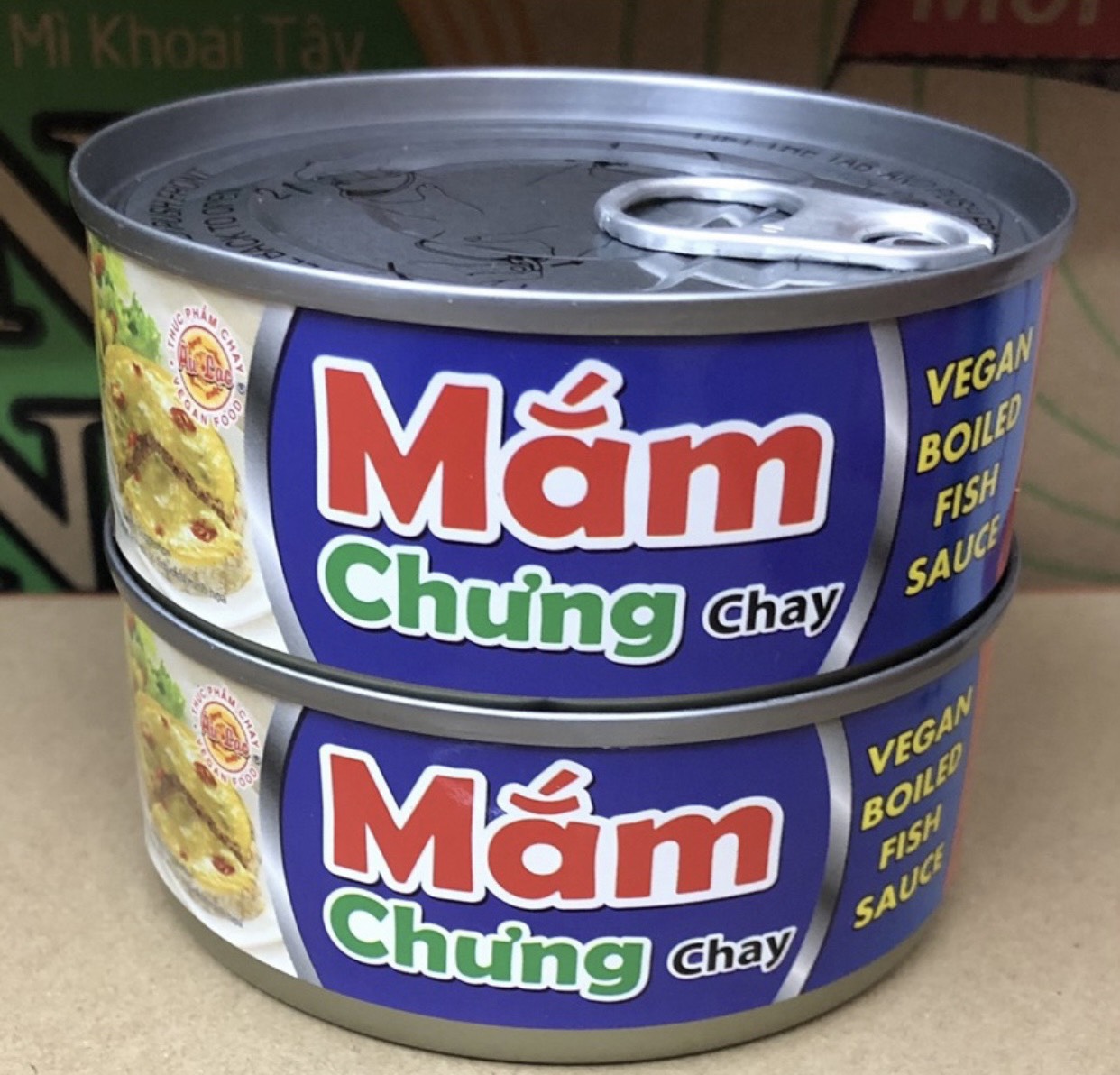 SALE - MẮM CHƯNG CHAY ÂU LẠC - lon 160g - Được làm từ đậu nành, nấm mèo, bún tàu và gia vị chay - Dùng với cơm, bánh mì