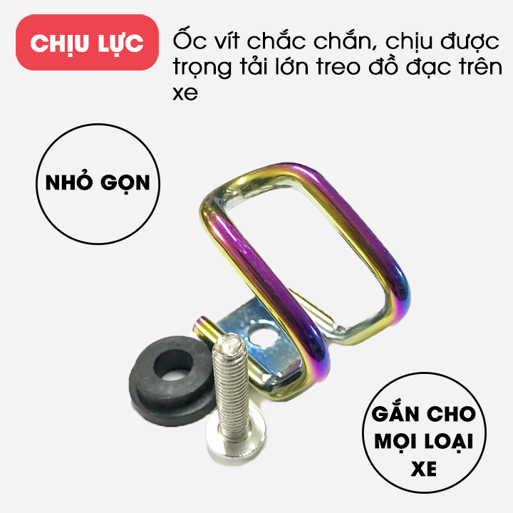 Móc treo đồ xe máy biker thái lan titan vuông xi