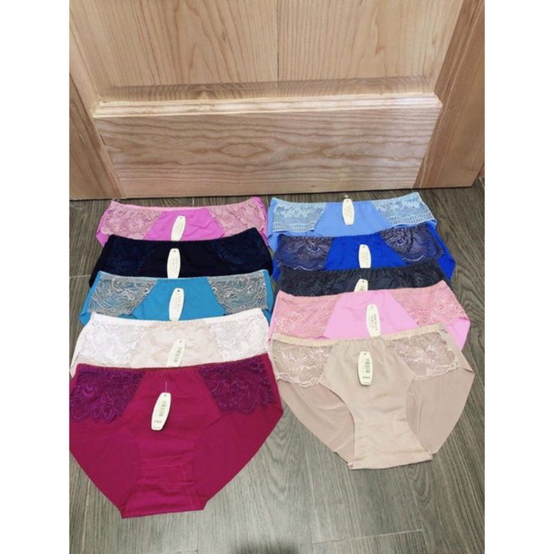 Combo 10 quần lót nữ- quần lót su phối ren CẠNH mềm mát lót may kháng khuẩn không gây hằn thích hợp mặc đồ body- BABY GIRL888