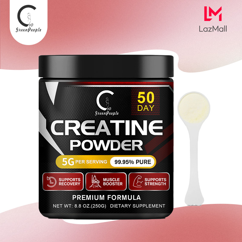 GPGP GreenPeople Creatine Monohydrate powder | MuscleTech Platinum Creatine Powder Recovery + Muscle Builder for Men and Women | Food supplements