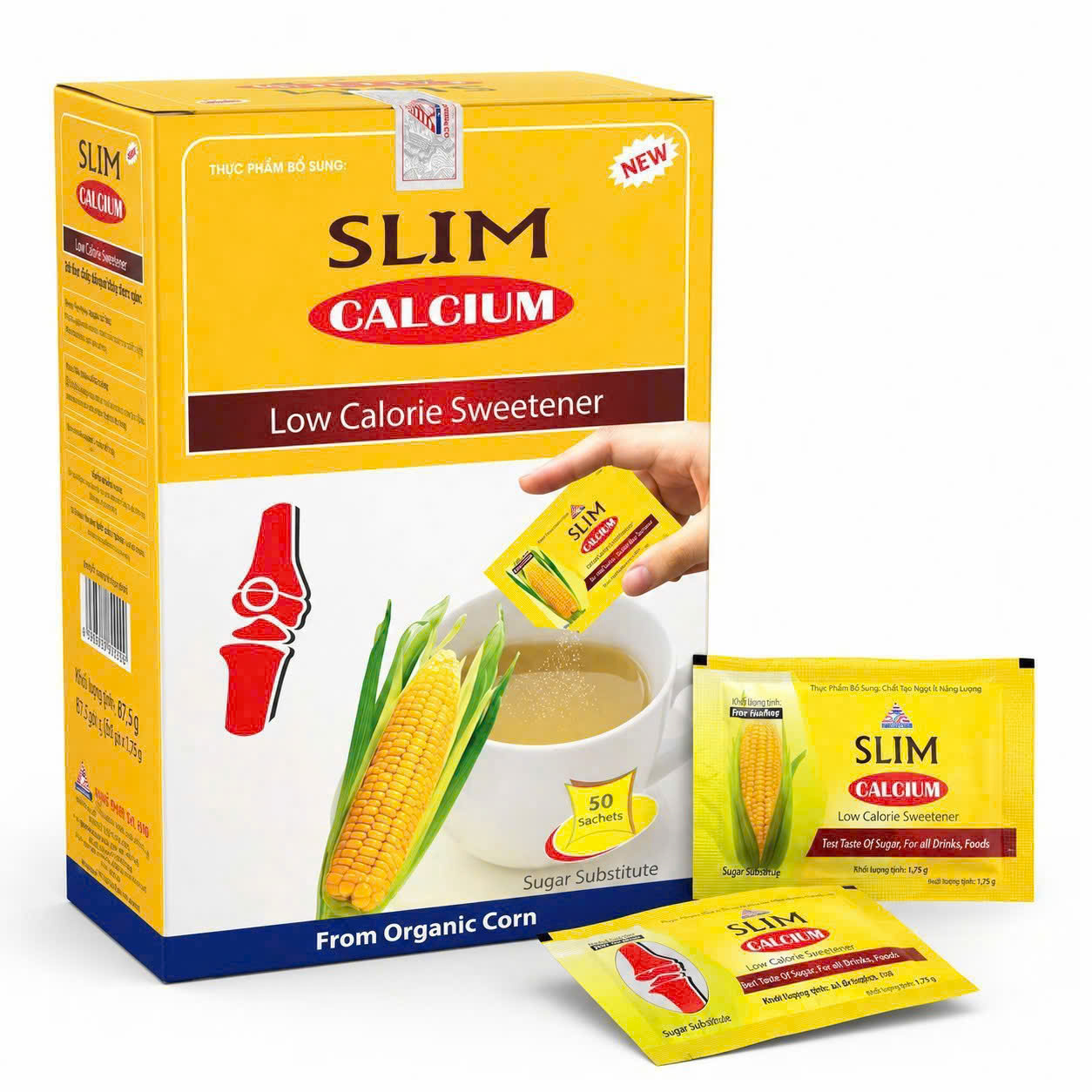 Đường bắp ăn kiêng Slim calcium không chứa đường không gây tăng đường huyết dùng cho người tiểu đường dangj vienn