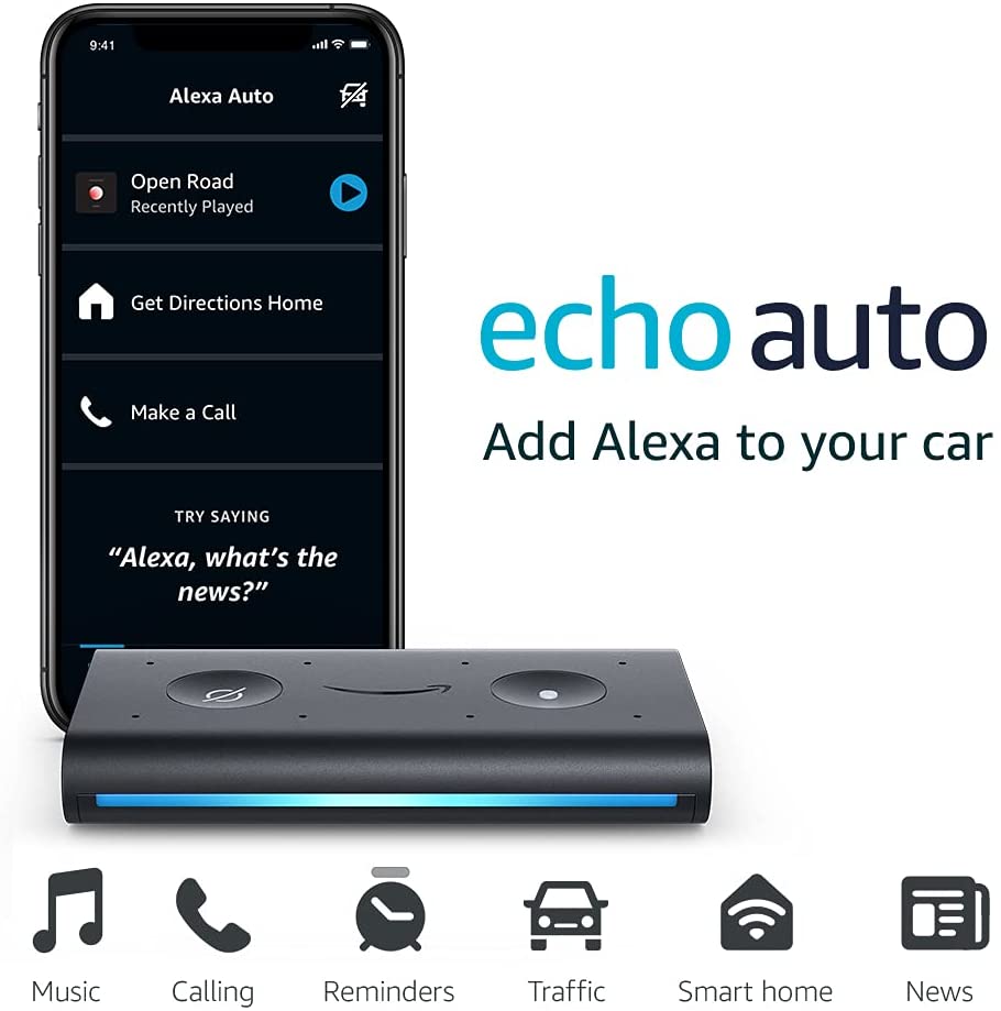 Loa Thông Minh cho xe hơi Amazon Echo Auto Hands