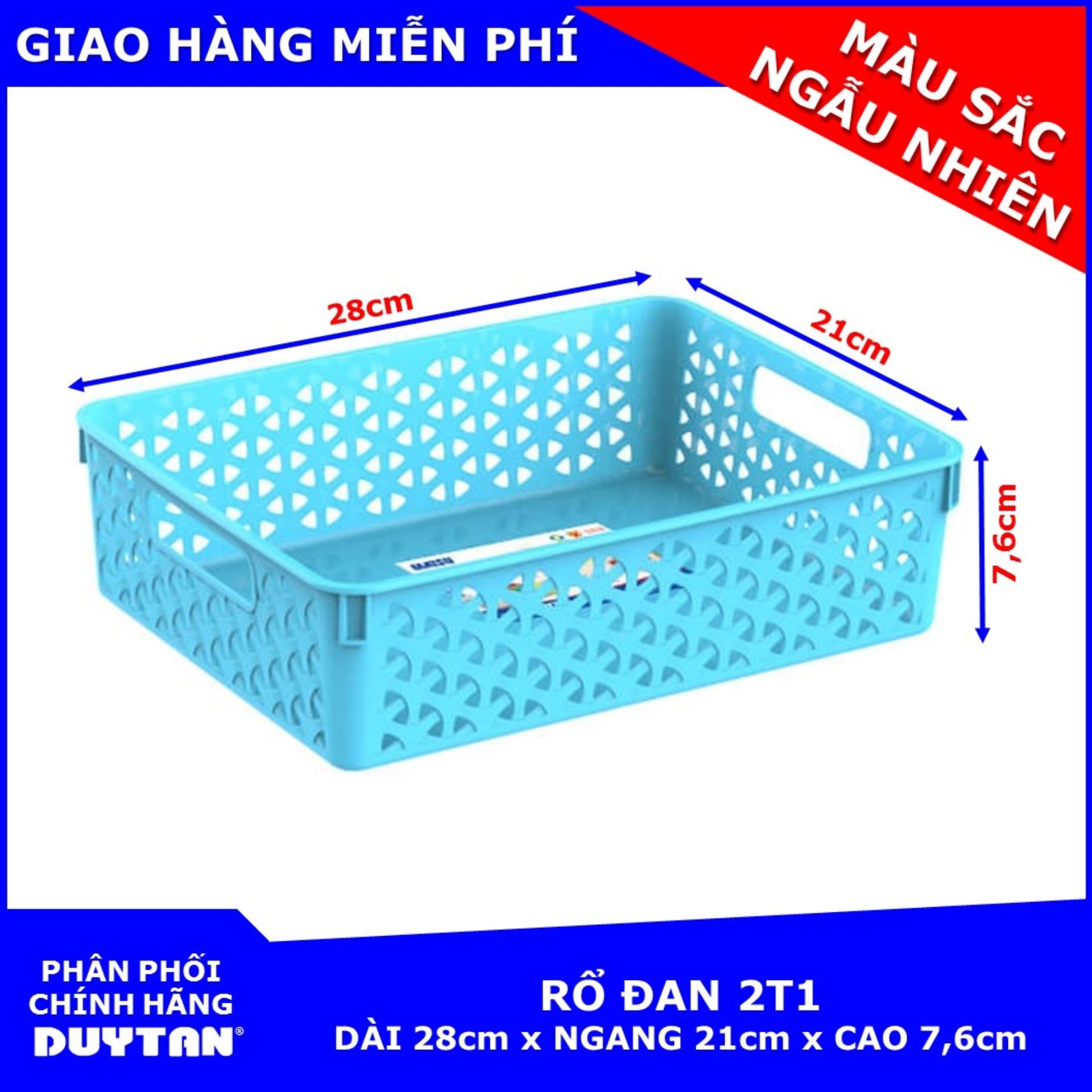 Bộ 5 Rổ đan nhựa chất lượng cao Duy Tân 2T1 ( Màu sắc ngẫu nhiên )