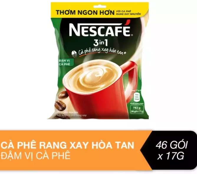 Nescafé 3in1 cà phê rang xay hòa tan đậm vị cà phê
