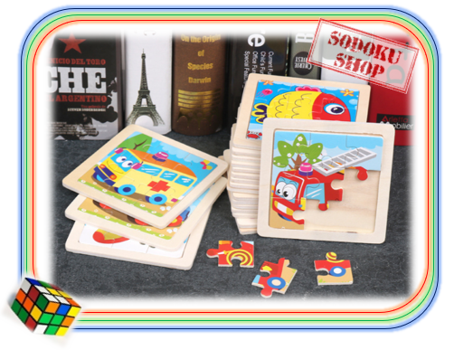 03001 bảng ghép hình bằng gỗ 9 miếng ghép size 11cm cho bé