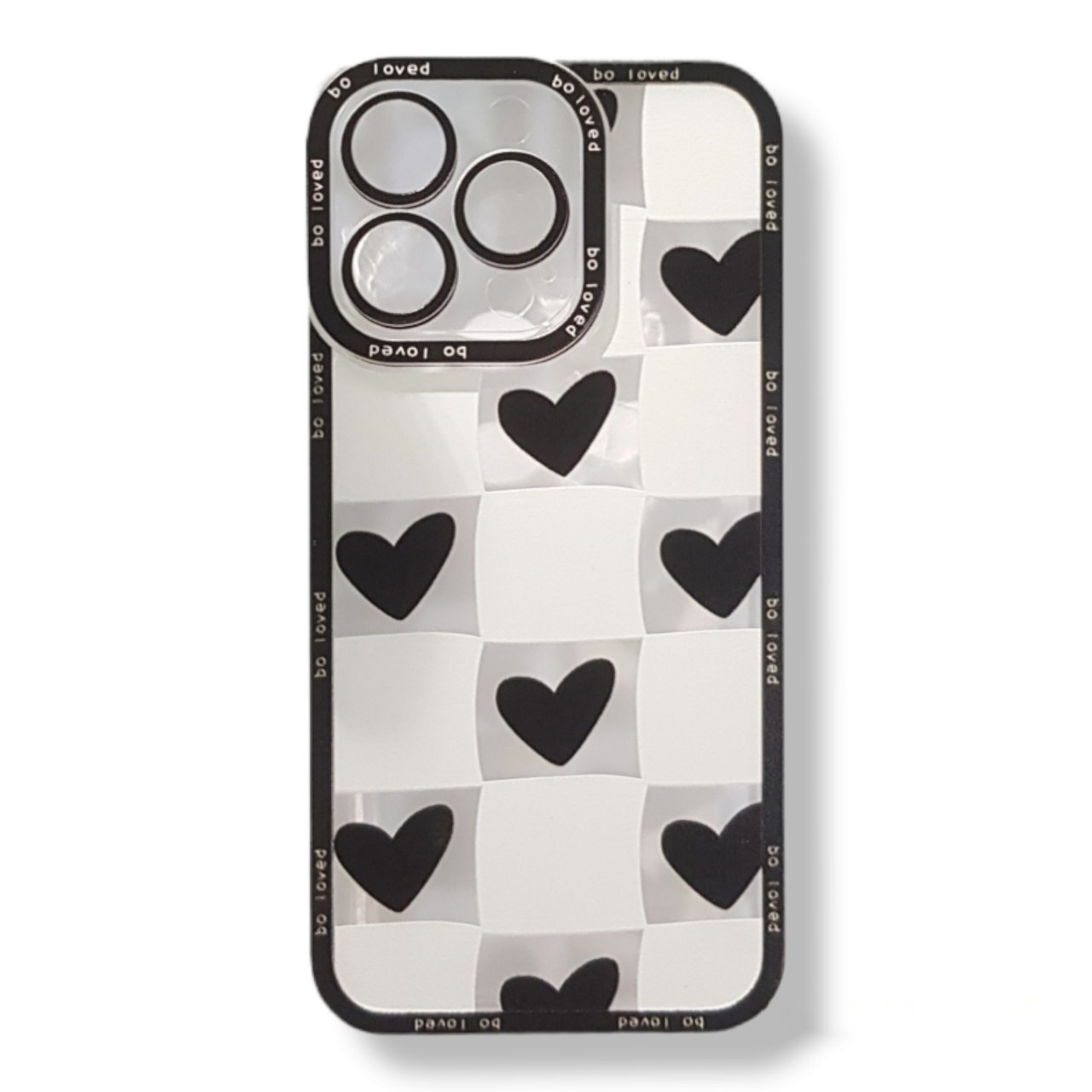 Ốp lưng iphone hình trái tim đen ốp lưng iphone 7 8 plus iphone x xs 11 12 13
