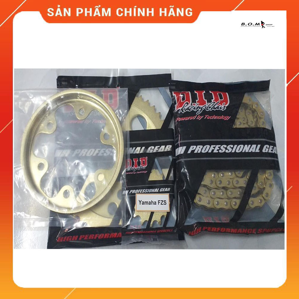 [HCM]Yamaha FZS 150 - Bộ nhông sên đĩa DID vàng nhập khẩu thailand dành cho xe FZS 150 ( Loại 10li - Loại 12li )