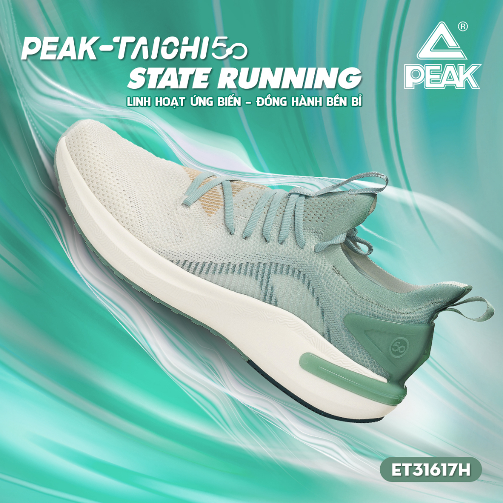 Giày chạy bộ thể thao nam PEAK Running Taichi 5.0 State ET31617H