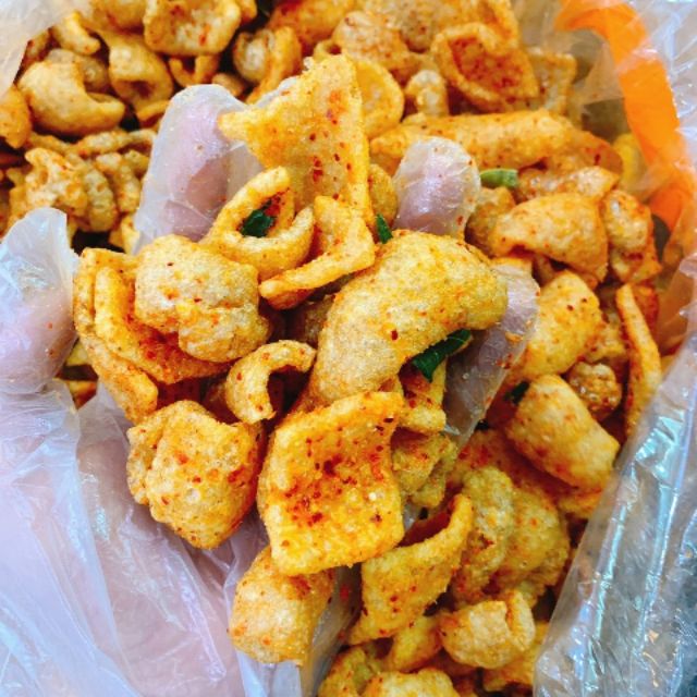 Da heo tỏi ớt 150g - da heo chiên vị cay - đồ nhắm siêu ngon hợp vị