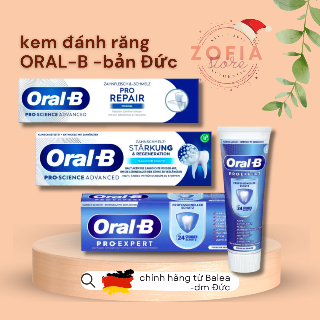 Kem đánh răng chăm sóc răng chuyên nghiệp Oral B bản Đức 75ml - MẪU MỚI
