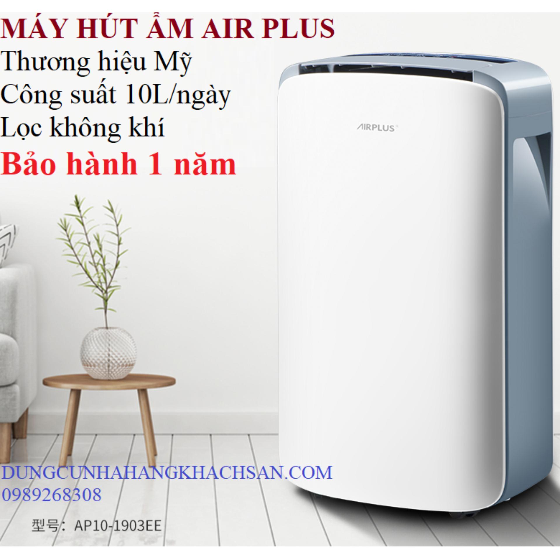 [Trả góp 0%]Máy hút ẩm Air Plus công suất lớn 10L - Lọc không khí- sấy khô quần áo- bảo hành 1 năm.