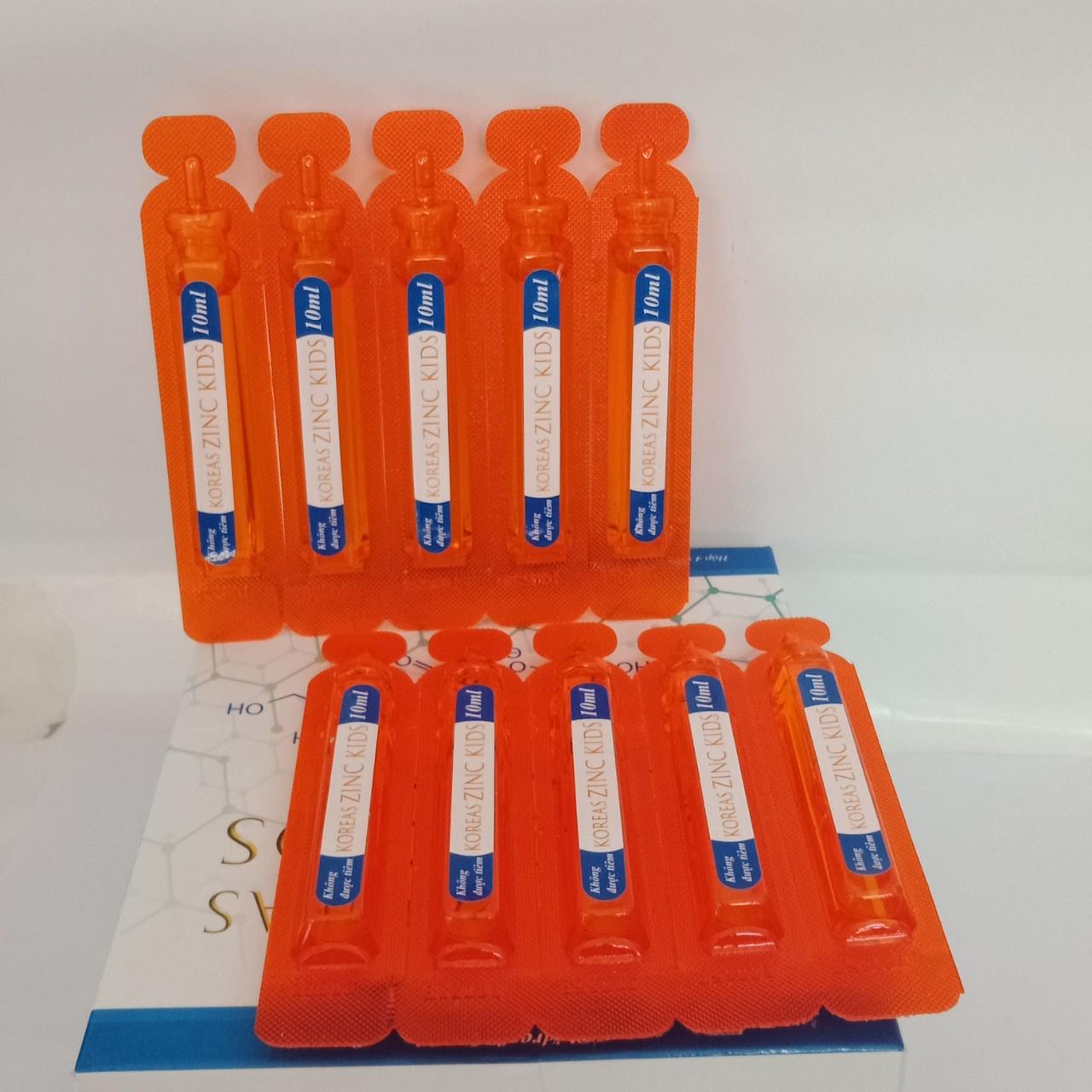 Bổ sung kẽm, cải thiện hệ tiêu hóa và tăng cường hấp thu các chất dinh dưỡng cho trẻ Koreas Zinc Kids-  hộp 20 ống