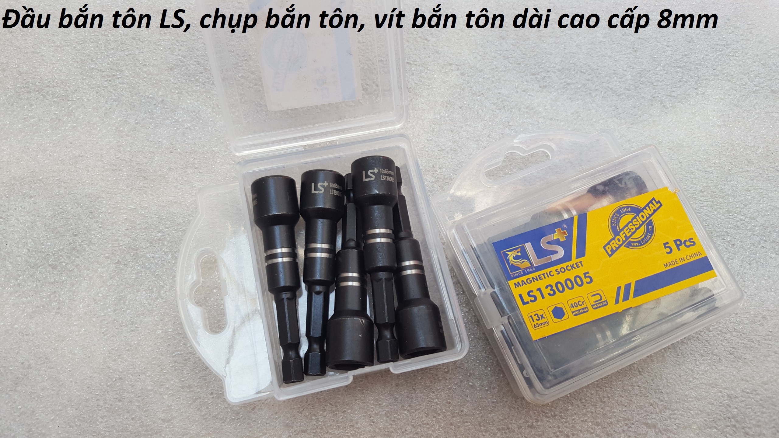 Đầu bắn tôn , chụp bắn tôn, vít bắn tôn dài cao cấp 8mm