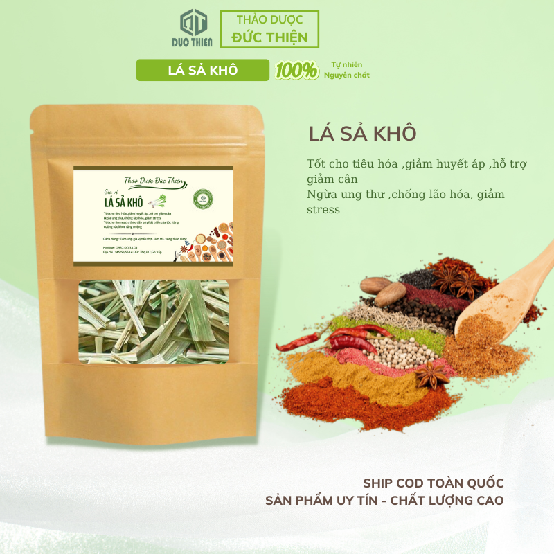 Lá sả / lá xã khô tự nhiên ,hàng sạch thơm dùng làm gia vị, xông thảo dược, làm trà