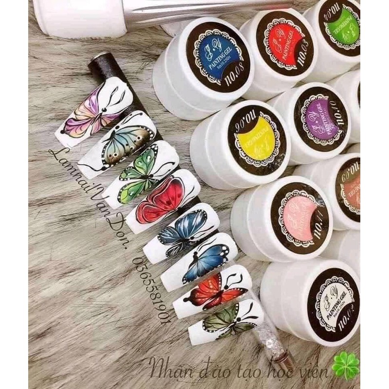Set gel vẽ 12 màu siêu đặc