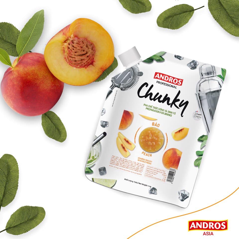 Mứt Andros Chunky Peach 1kg