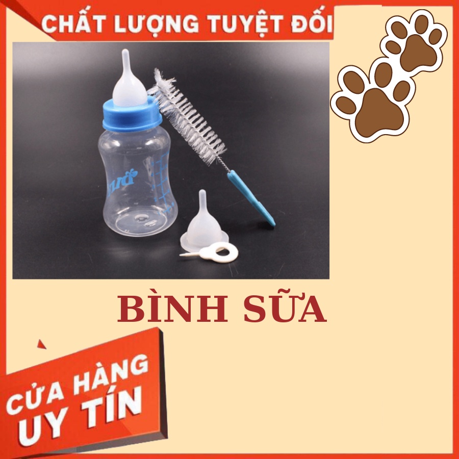 Bộ bình sữa dành cho chó mèo con.