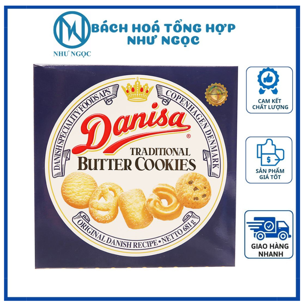  Bánh Quy Bơ Danisa Hộp 681g Kèm Túi Giấy - Bách Hóa Tổng Hợp Như Ngọc 
