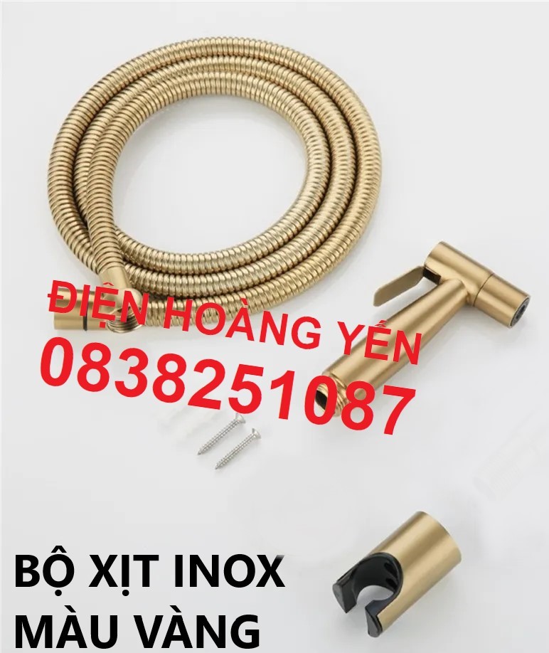 Vòi xịt nhà vệ sinh cao cấp màu vàng Inox 304