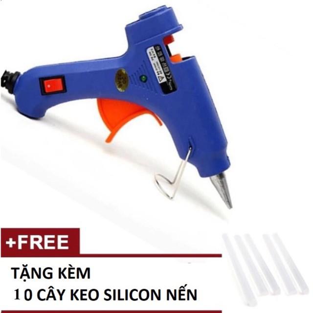 Dụng cụ bắn keo Silicon (Xanh) + Tặng 10 cây keo Nến