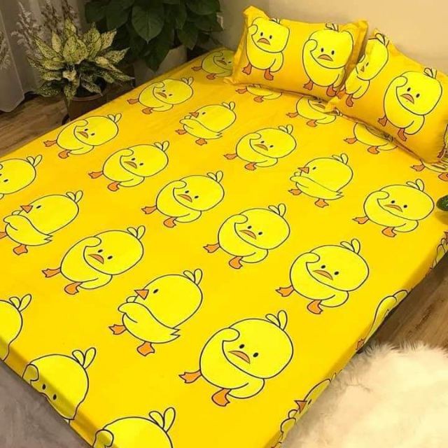 Hcm-chăn mền chần bông mẫu vịt vàng mới - caishopquen
