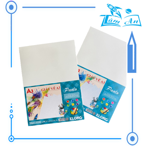 Giấy vẽ a3 paolo 20 tờ/tập klong bề mặt nhám 100gsm ms 704
