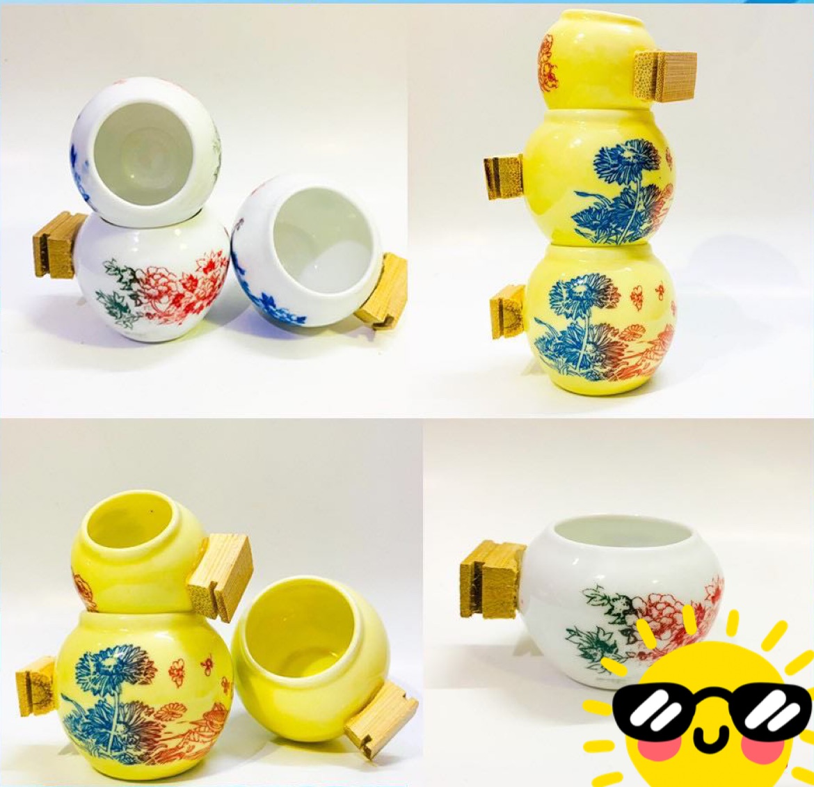 Cóng ăn cho chào mào bằng sứ siêu bền rẻ đẹp Phụ kiện lồng chim BA CM001