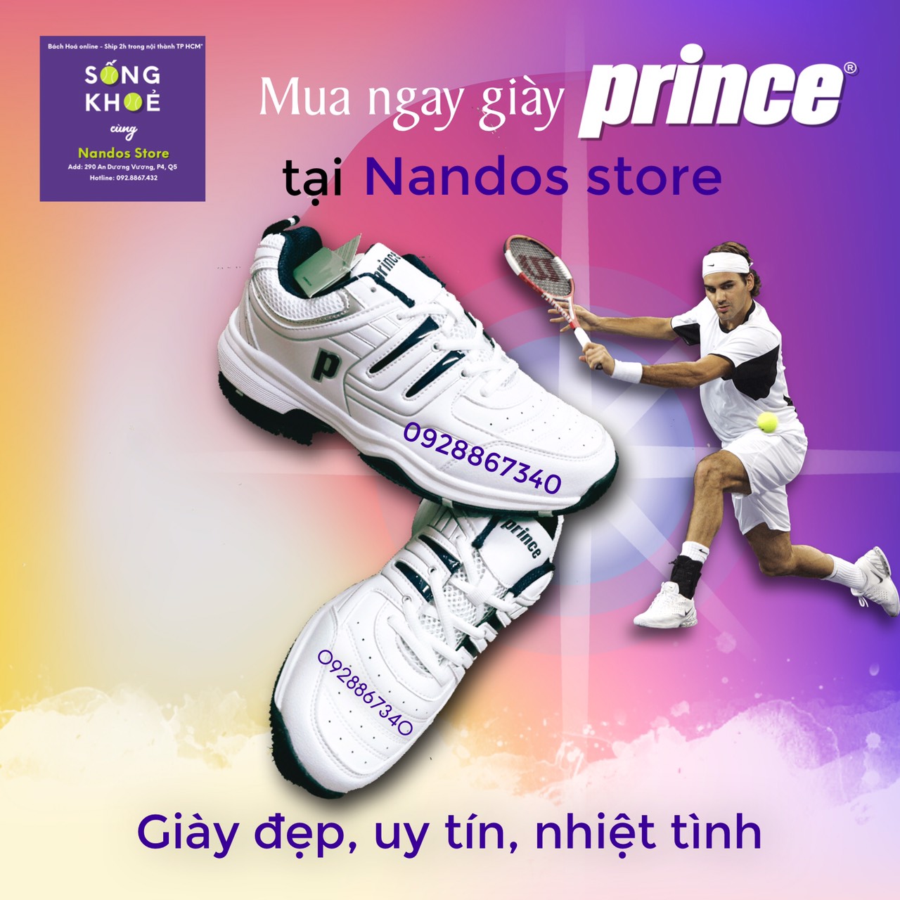 [HCM][GIẢM GIÁ 40%] GIÀY TENNIS WILSON PRINCE HÀNG CÔNG TY XUẤT KHẨU