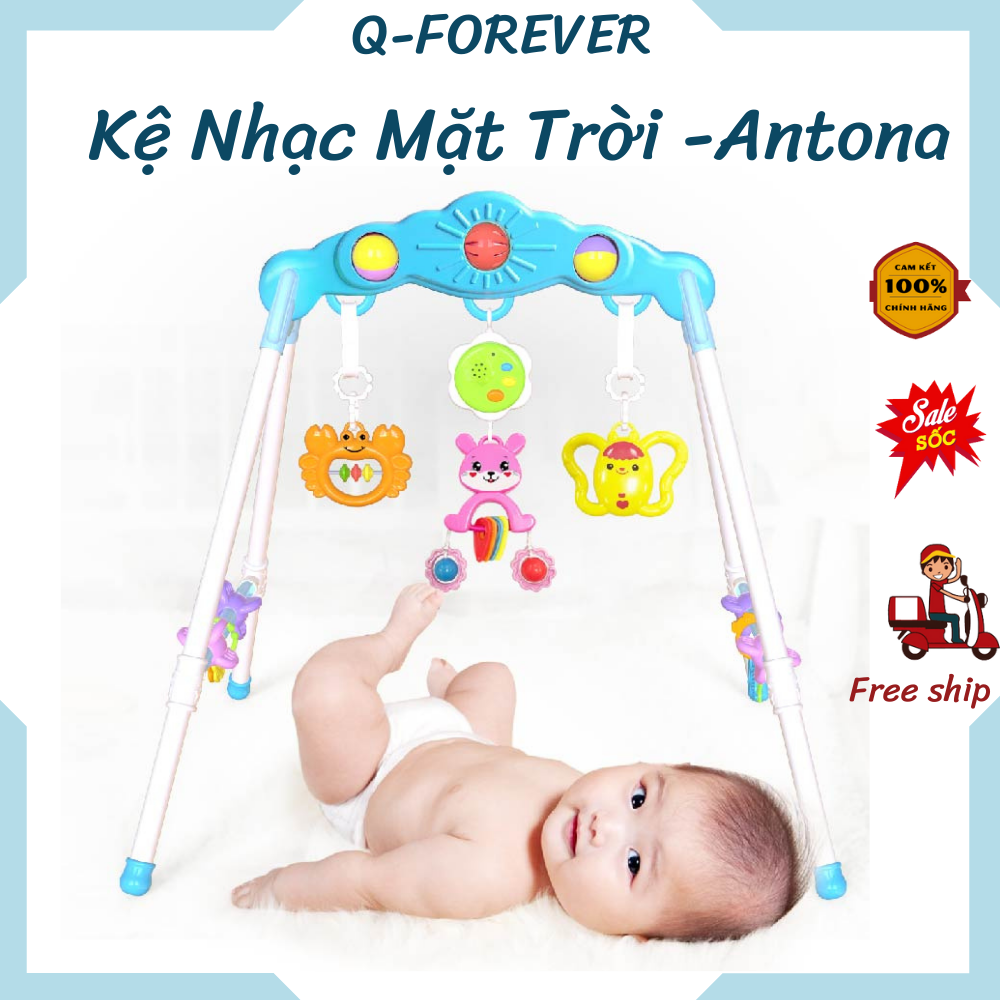 [Giá Sốc+ Free ship] Kệ Nhạc Chữ A Mặt Trời đồ Chơi Cao Cấp cho bé - Chính hãng ANTONA  Made in Việt Nam .Q-FOREVER .Kệ phù hợp cho bé từ 3-12M, giúp bé phát triển toàn diện
