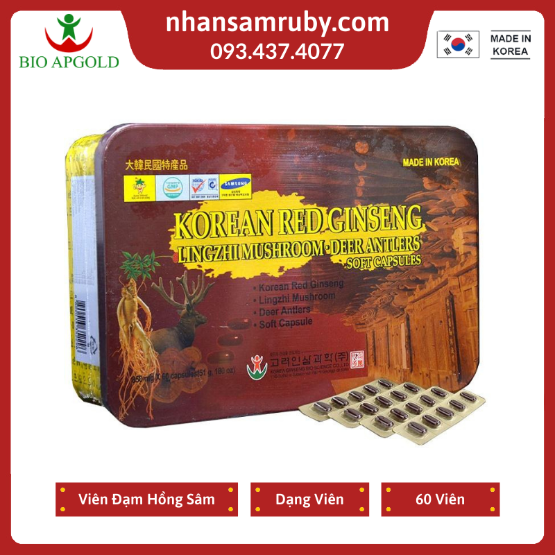 Viên Hồng Sâm Nhung Hươu Hàn Quốc