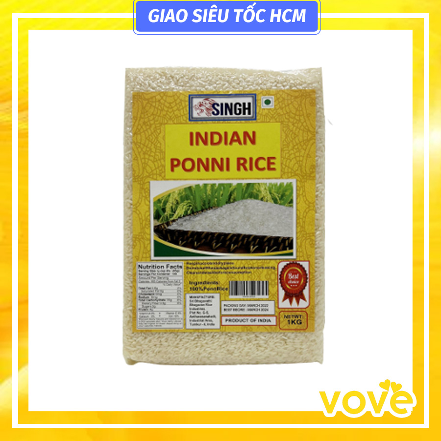 Gạo Ấn Độ Ponni Rice 1kg